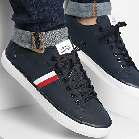 Tommy Hilfiger - Baskets Hi Vulc Low Core Stripes Mesh 5393 Desert Sky