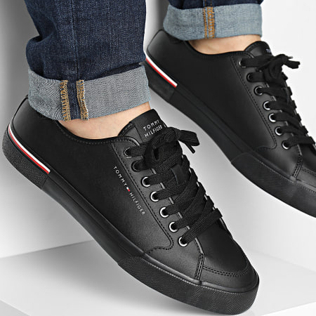 Tommy Hilfiger - Baskets Core Corporate Vulc Leather 5399 Black