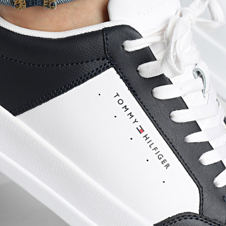Tommy Hilfiger - Baskets Court Mix Leather 5489 White Desert Sky