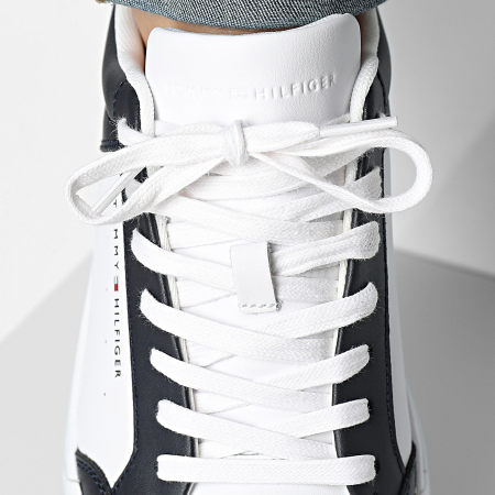 Tommy Hilfiger - Baskets Court Mix Leather 5489 White Desert Sky