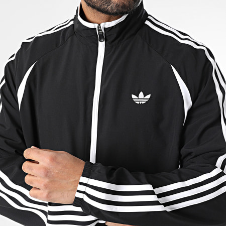 Adidas Originals - Veste Zippée A Bandes Teamgeist JC6227 Noir