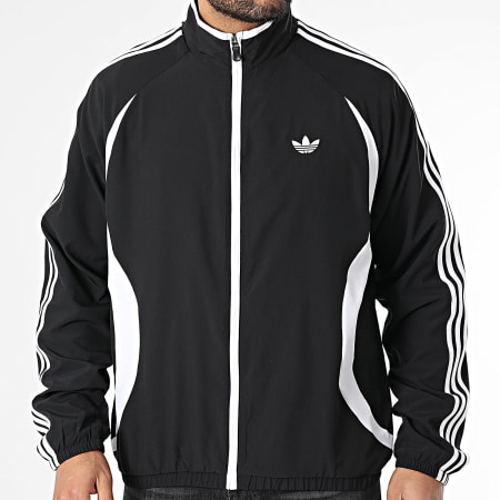 Adidas Originals - Veste Zippée A Bandes Teamgeist JC6227 Noir