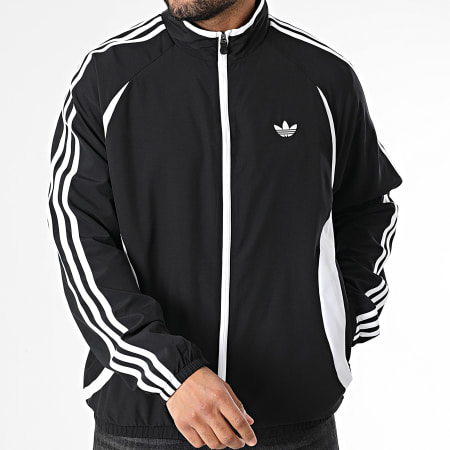 Adidas Originals - Veste Zippée A Bandes Teamgeist JC6227 Noir