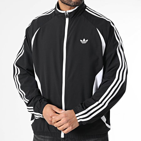 Adidas Originals - Veste Zippée A Bandes Teamgeist JC6227 Noir