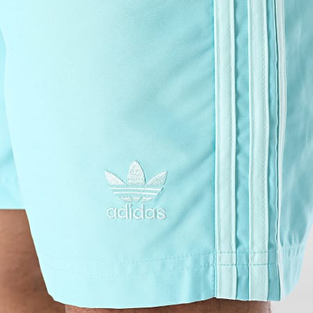Adidas Originals - Short De Bain A Bandes Adic JD0961 Bleu Turquoise