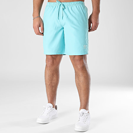 Adidas Originals - Short De Bain A Bandes Adic JD0961 Bleu Turquoise