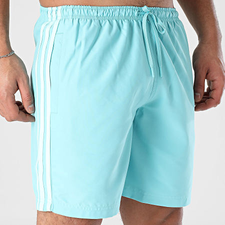 Adidas Originals - Short De Bain A Bandes Adic JD0961 Bleu Turquoise