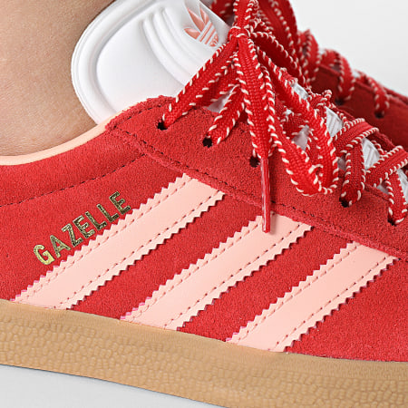 Adidas Originals - Baskets Femme Gazelle W JH7217 Better Scarlet Glow Pink Gold Metallic