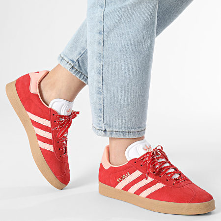 Adidas Originals - Baskets Femme Gazelle W JH7217 Better Scarlet Glow Pink Gold Metallic