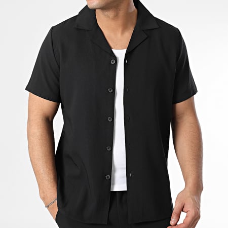 Frilivin - Ensemble Chemise Manches Courtes Et Pantalon Noir