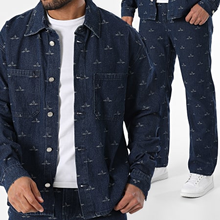 Frilivin - Ensemble Chemise Jean Manches Longues Et Jean Bleu Denim