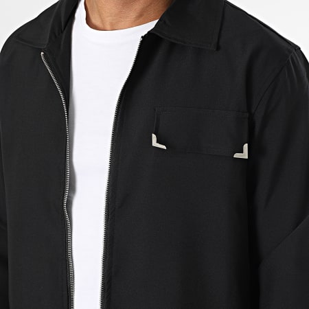 Frilivin - Conjunto Chaqueta Con Cremallera Y Pantalón Negro