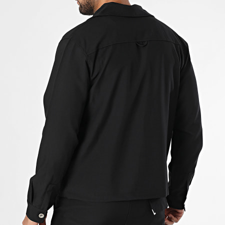 Frilivin - Conjunto Chaqueta Con Cremallera Y Pantalón Negro