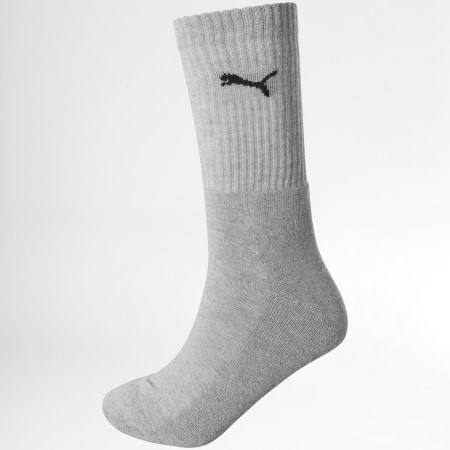 Puma - Lot De 9 Paires De Chaussettes 701219013 Blanc Gris Chiné Noir