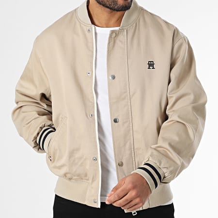 Tommy Hilfiger - Veste Bomber Réversible 8707 Beige Blanc