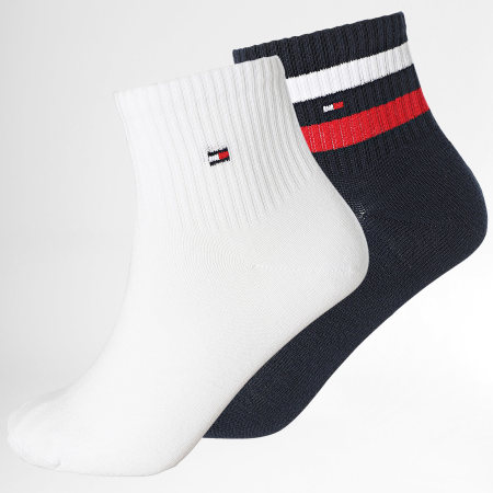 Tommy Hilfiger - Lot De 2 Paires De Chaussettes 2937 Blanc Bleu Marine