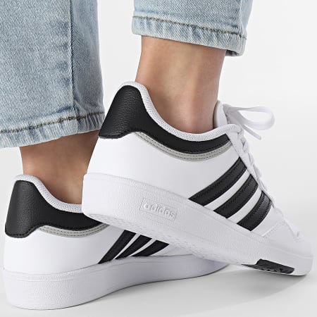 Adidas Sportswear - Baskets Femme Hoops 4.0 W JI3461 Cloud White Core Black Grey Two