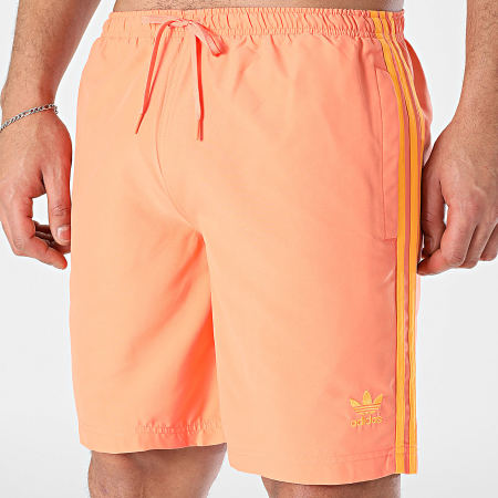 Adidas Originals - Short De Bain A Bandes Adic JG3704 Orange