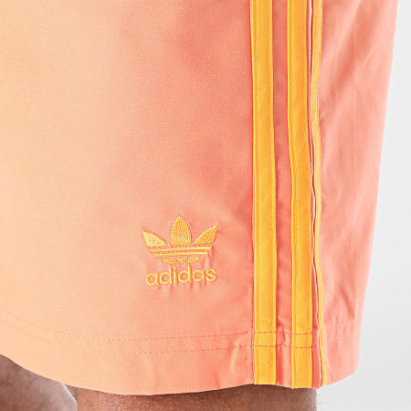 Adidas Originals - Short De Bain A Bandes Adic JG3704 Orange