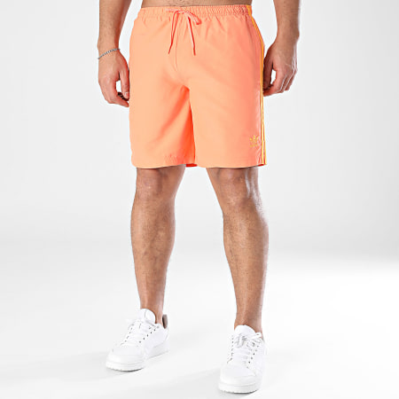 Adidas Originals - Short De Bain A Bandes Adic JG3704 Orange