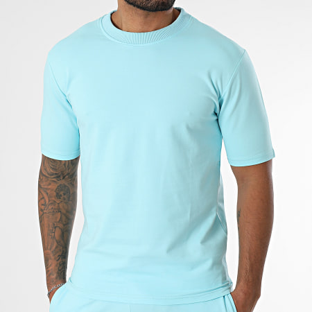 Classic Series - Ensemble Tee Shirt Et Short Cargo Bleu Clair