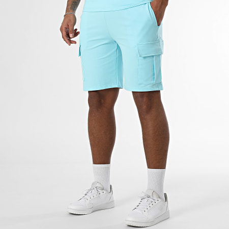 Classic Series - Ensemble Tee Shirt Et Short Cargo Bleu Clair