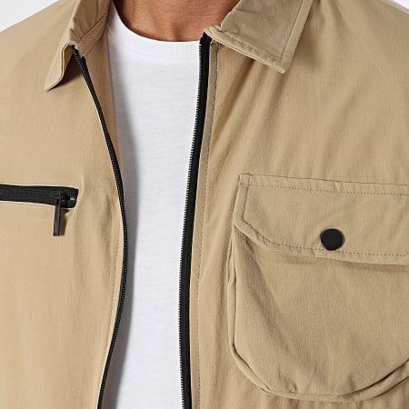 Classic Series - Ensemble Chemise Manches Courtes Et Short Jogging Beige