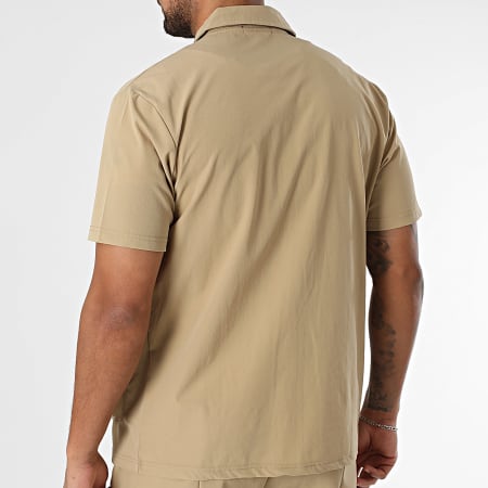 Classic Series - Ensemble Chemise Manches Courtes Et Short Jogging Beige