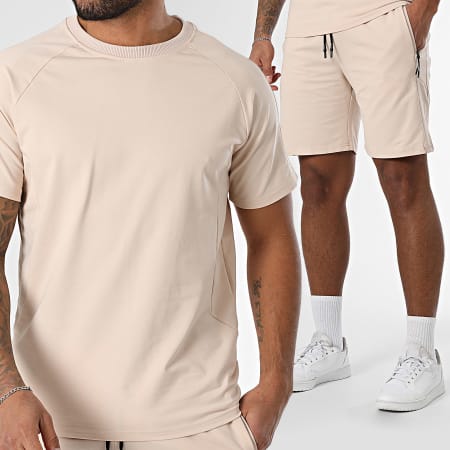 Classic Series - Ensemble Tee Shirt Et Short Jogging Beige