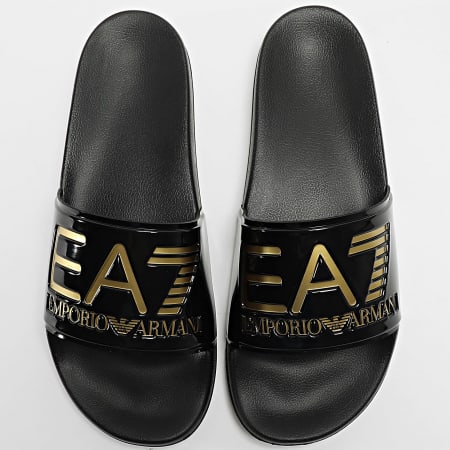 EA7 Emporio Armani - Claquettes Scarpe 7X000108-AF15118 Black Gold