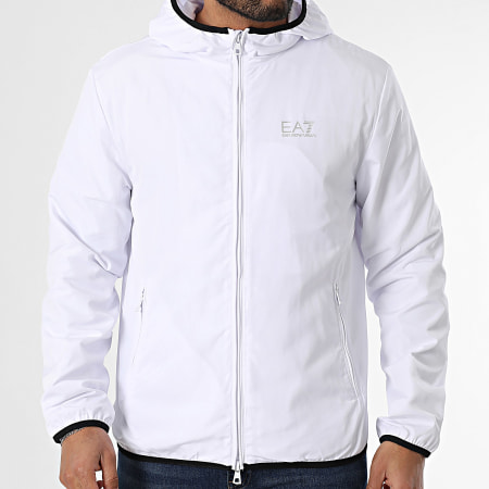 EA7 Emporio Armani - Veste Zippée Capuche 8NPB22-PNGRZ Blanc