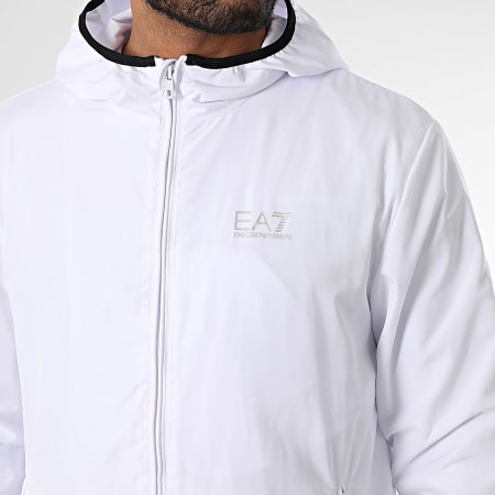 EA7 Emporio Armani - Veste Zippée Capuche 8NPB22-PNGRZ Blanc