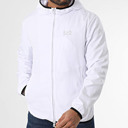 EA7 Emporio Armani - Veste Zippée Capuche 8NPB22-PNGRZ Blanc