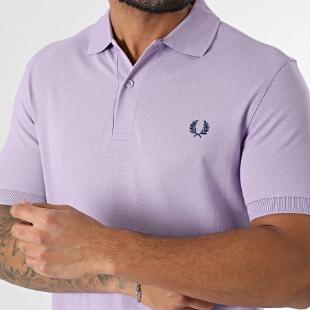 Fred Perry - Polo Manches Courtes Plain Fred Perry M6000 Violet Clair
