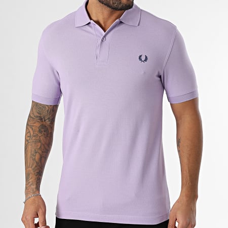 Fred Perry - Polo Manches Courtes Plain Fred Perry M6000 Violet Clair