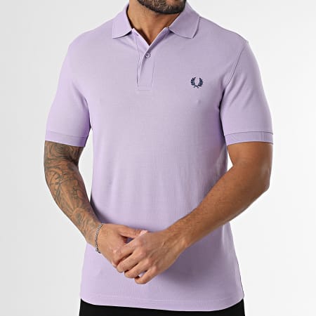 Fred Perry - Polo Manches Courtes Plain Fred Perry M6000 Violet Clair