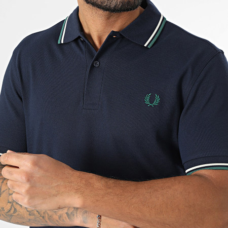 Fred Perry - Polo Manches Courtes Twin Tipped MM3600 Bleu Marine