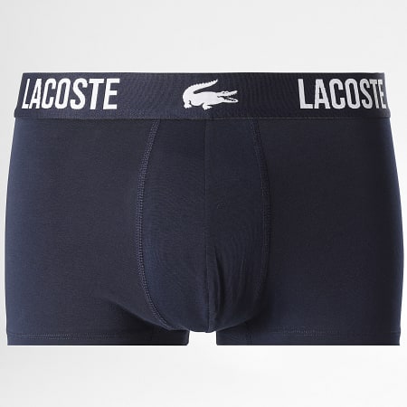 Lacoste - Lot De 3 Boxers Classic Bleu Clair Bleu Roi Bleu Marine