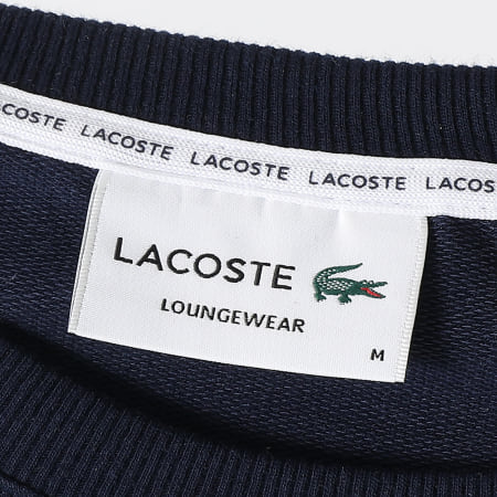Lacoste - Sweat Crewneck Logo Crocodile Bleu Marine