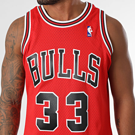 Maillot Chicago Bulls Swingman Scottie Pippen - Mitchell & Ness Taille S Femme - Rouge