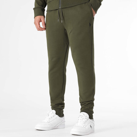 Set di pantaloni da jogging e felpa con zip e cappuccio Verde Khaki