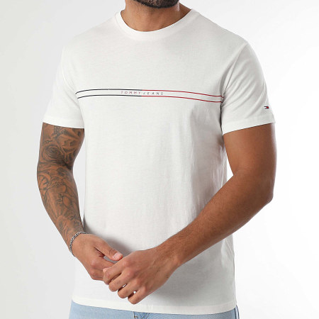 Tommy Jeans - Tee Shirt Slim Entry Graphic 0779 Blanc