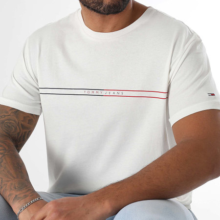Tommy Jeans - Tee Shirt Slim Entry Graphic 0779 Blanc