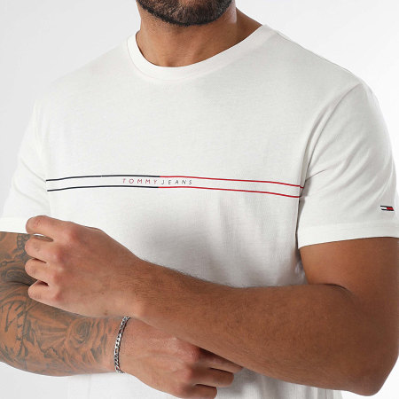 Tommy Jeans - Tee Shirt Slim Entry Graphic 0779 Blanc