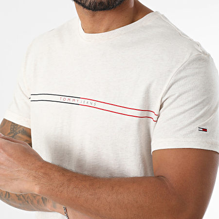 Tommy Jeans - Tee Shirt Slim Entry Graphic 0779 Beige Chiné