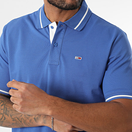 Tommy Jeans - Polo Manches Courtes Tipped 0745 Bleu Roi