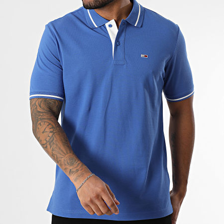 Tommy Jeans - Polo Manches Courtes Tipped 0745 Bleu Roi