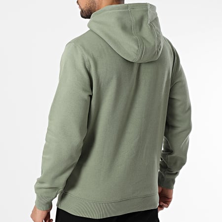 Tommy Jeans - Sweat Capuche Flag 0742 Vert Kaki