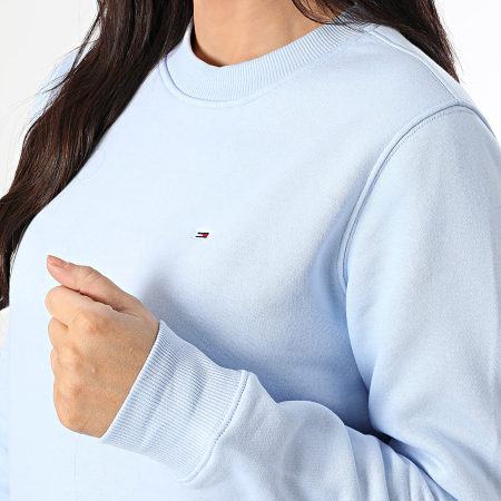 Tommy Jeans - Sweat Crewneck Femme Flag Crew 9959 Bleu Clair