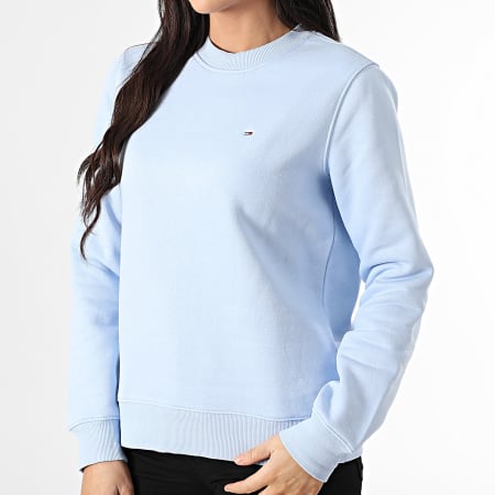 Tommy Jeans - Sweat Crewneck Femme Flag Crew 9959 Bleu Clair